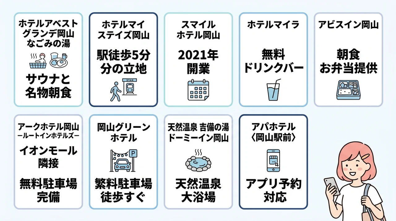 岡山で今日泊まれる安いホテル当日予約おすすめ10選