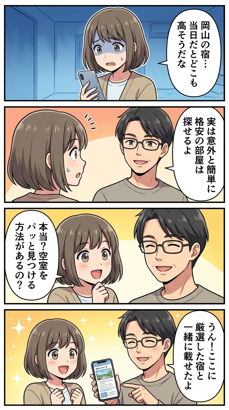 岡山 安いホテル 当日 空いてる