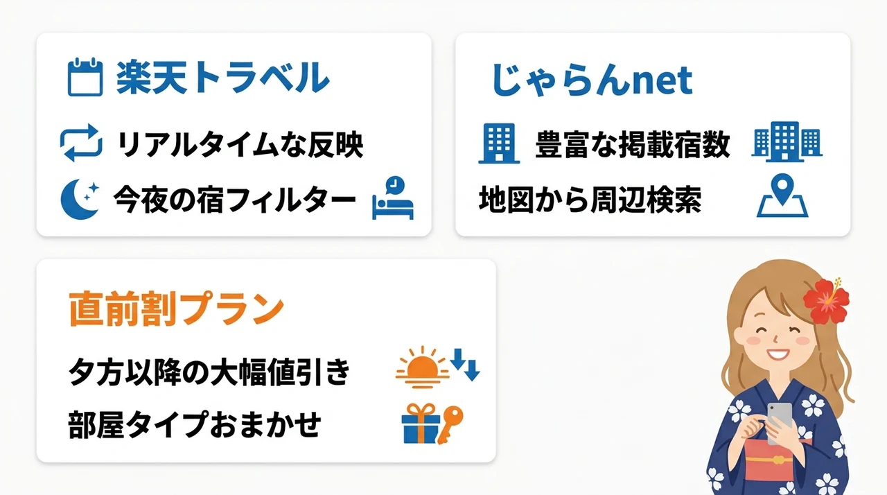 当日でも指宿の空室を確実に予約するコツ