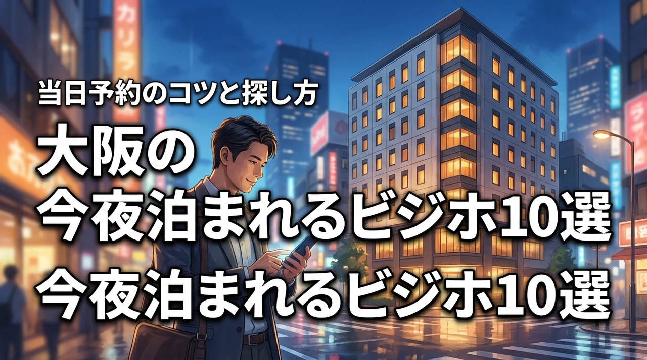 大阪のビジネスホテルで今夜の空室を探すおすすめ10選！当日予約のコツも解説