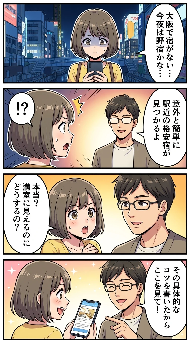 ビジネスホテル 大阪 今夜 空室