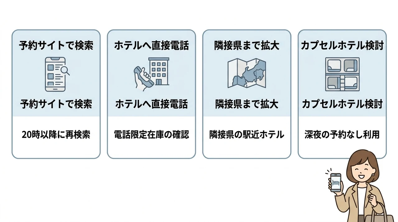 東京のホテルで当日空室が見つからない時の対処法