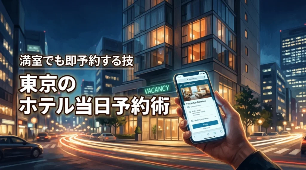 東京のホテルで当日空室が見つからない？即予約できる対処法とメリットを紹介