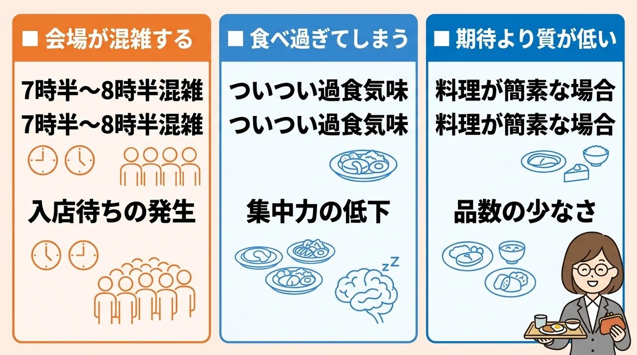 朝食付きプランを選ぶデメリット