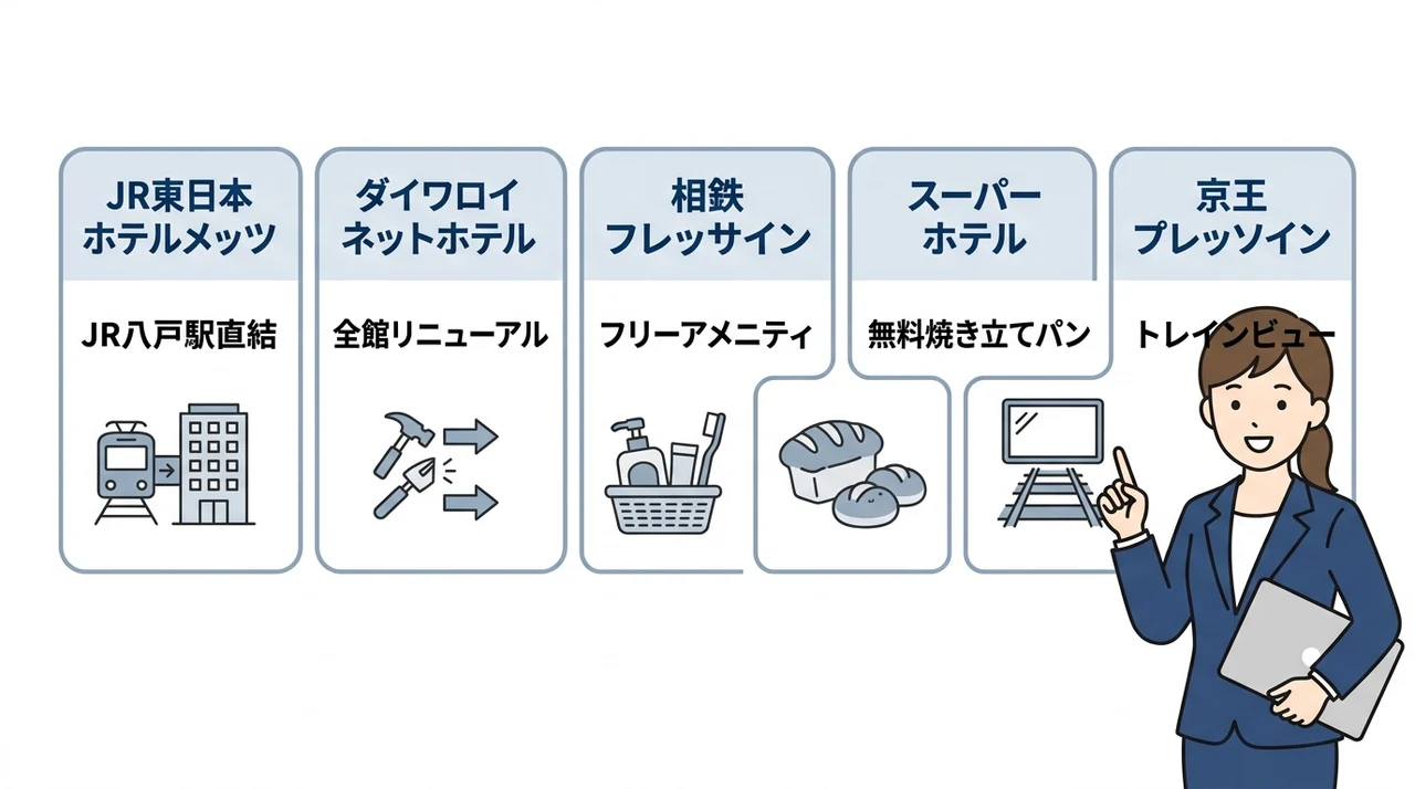 デスクが広いおすすめのビジネスホテル