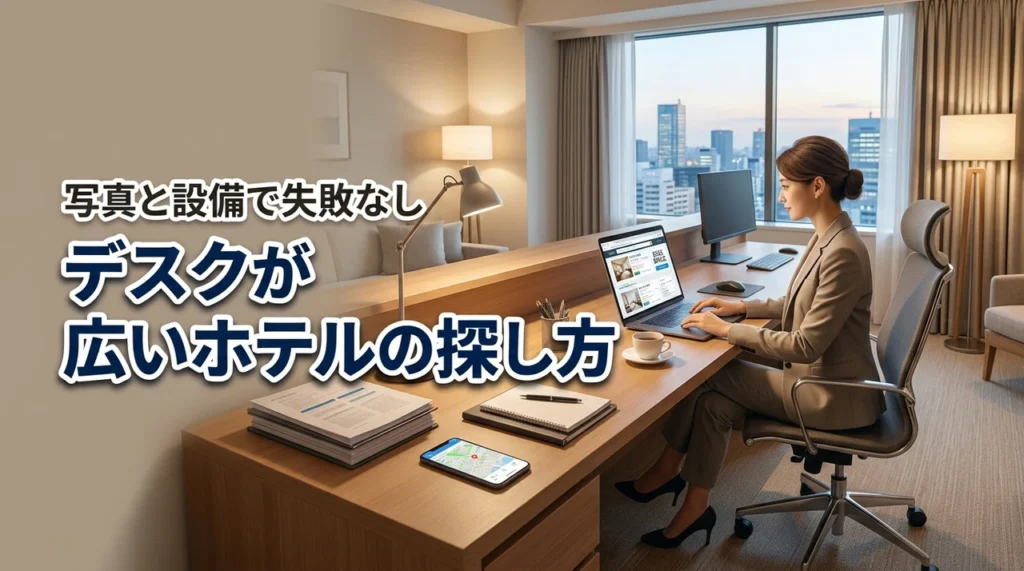 ビジネスホテルでデスクが広い部屋の探し方は？写真や設備から失敗せず選ぶコツ