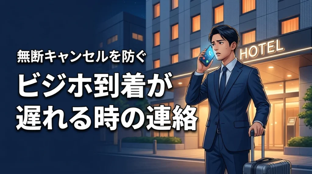 ビジネスホテルのチェックインに遅れるなら連絡は必須？無断キャンセルのリスクを回避