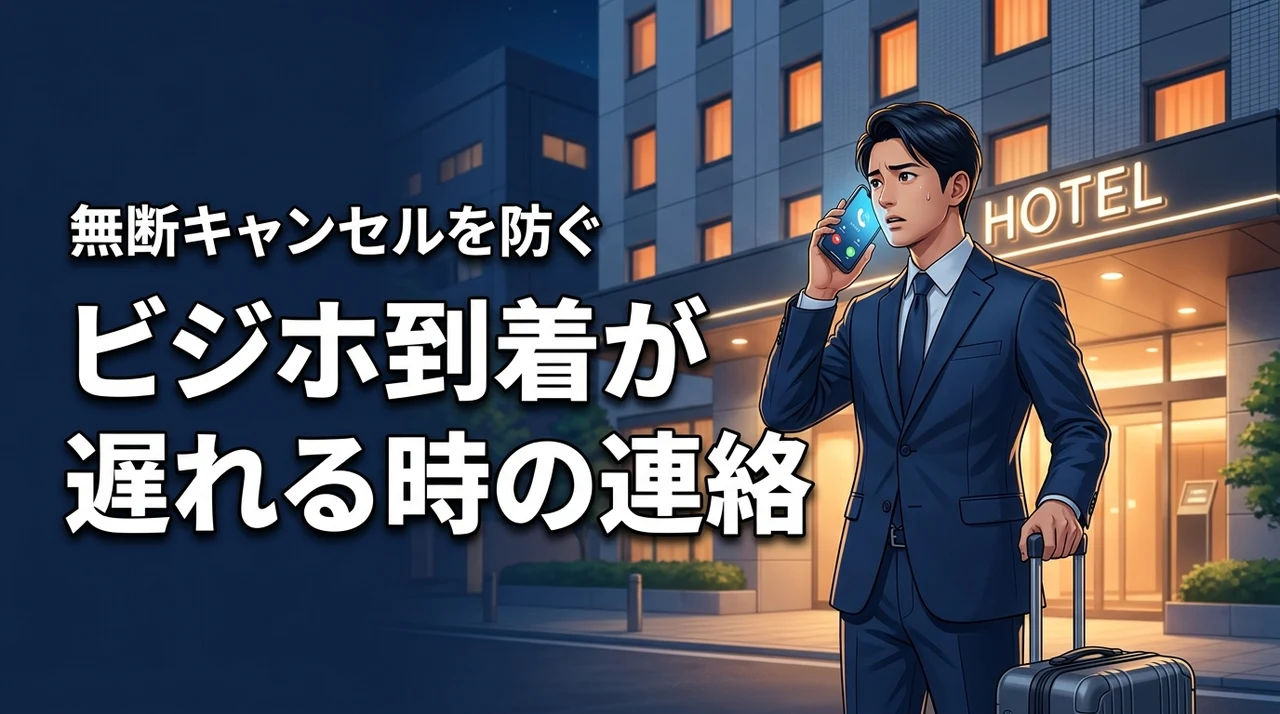 ビジネスホテルのチェックインに遅れるなら連絡は必須?無断キャンセルのリスクを回避