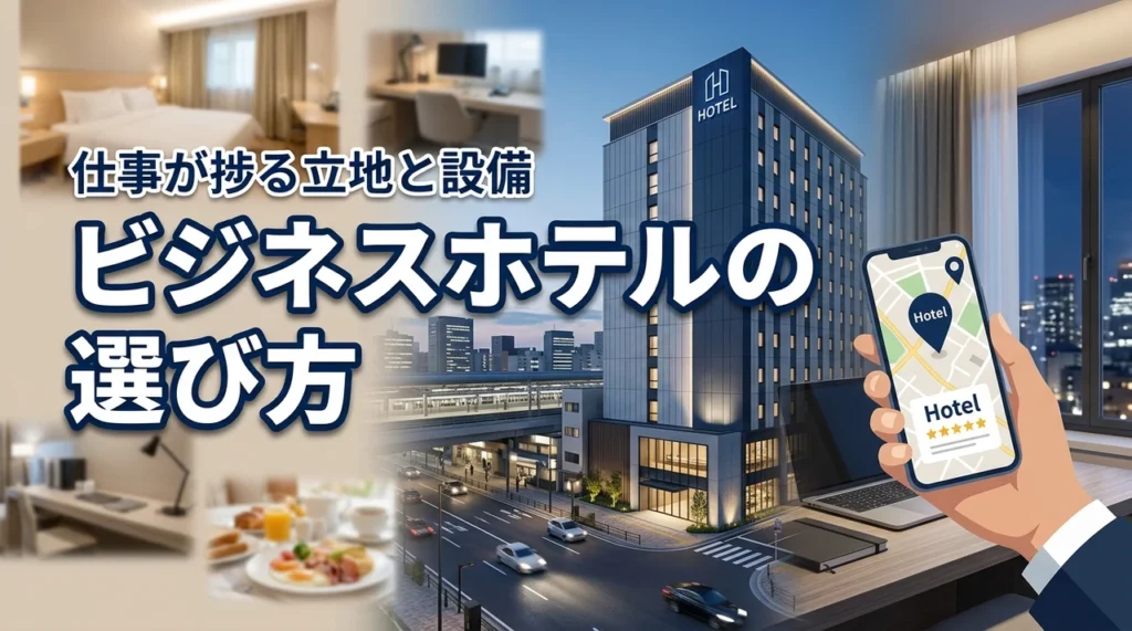 【失敗回避】ビジネスホテルの選び方のコツは立地と設備！仕事が捗る基準を網羅