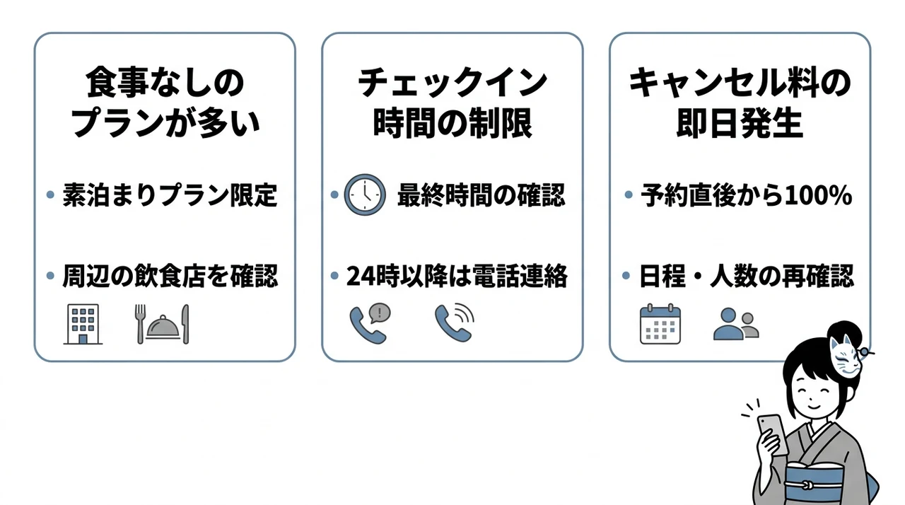 当日の宿泊予約で失敗しないための注意点3つ