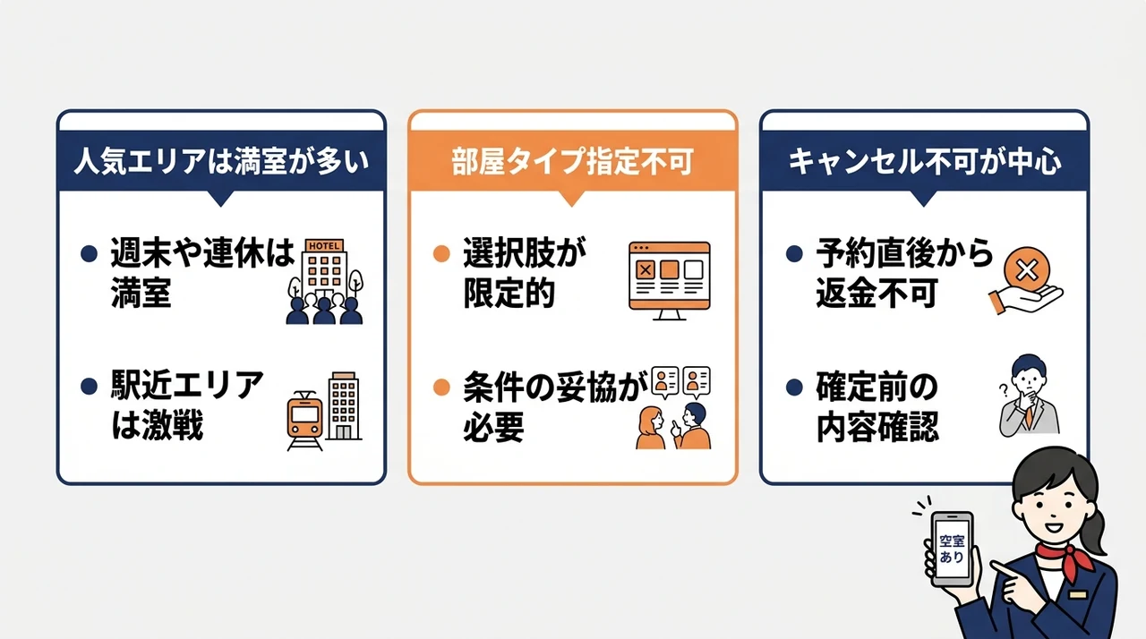 神戸でホテルを当日予約するデメリット3つ