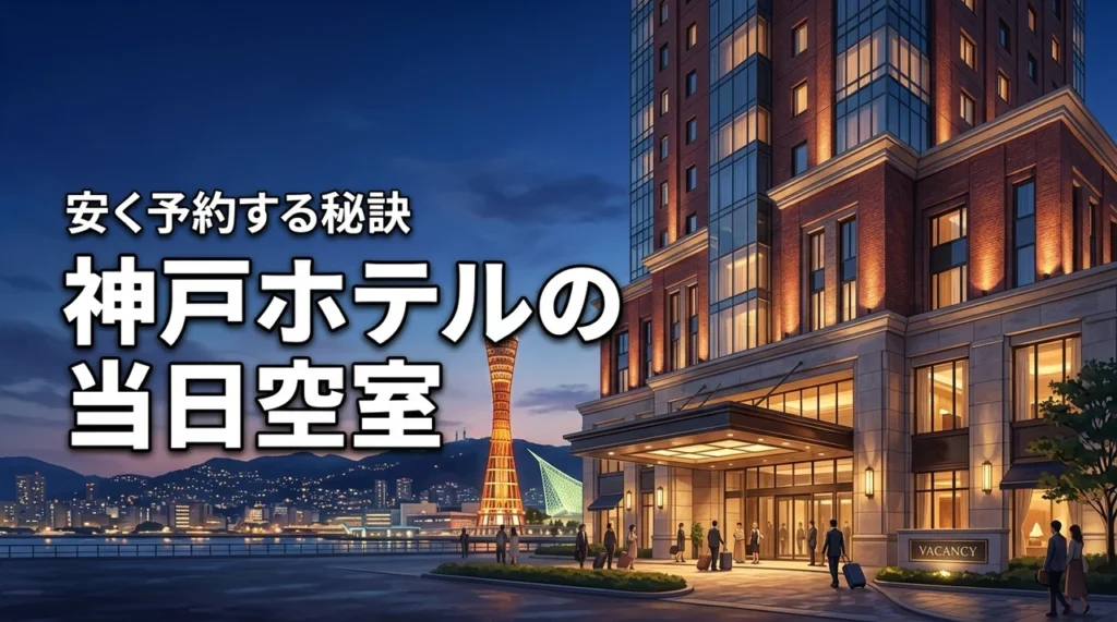 神戸でホテルの当日空室を今すぐ見つけたい！急な宿泊でも安く予約する秘訣