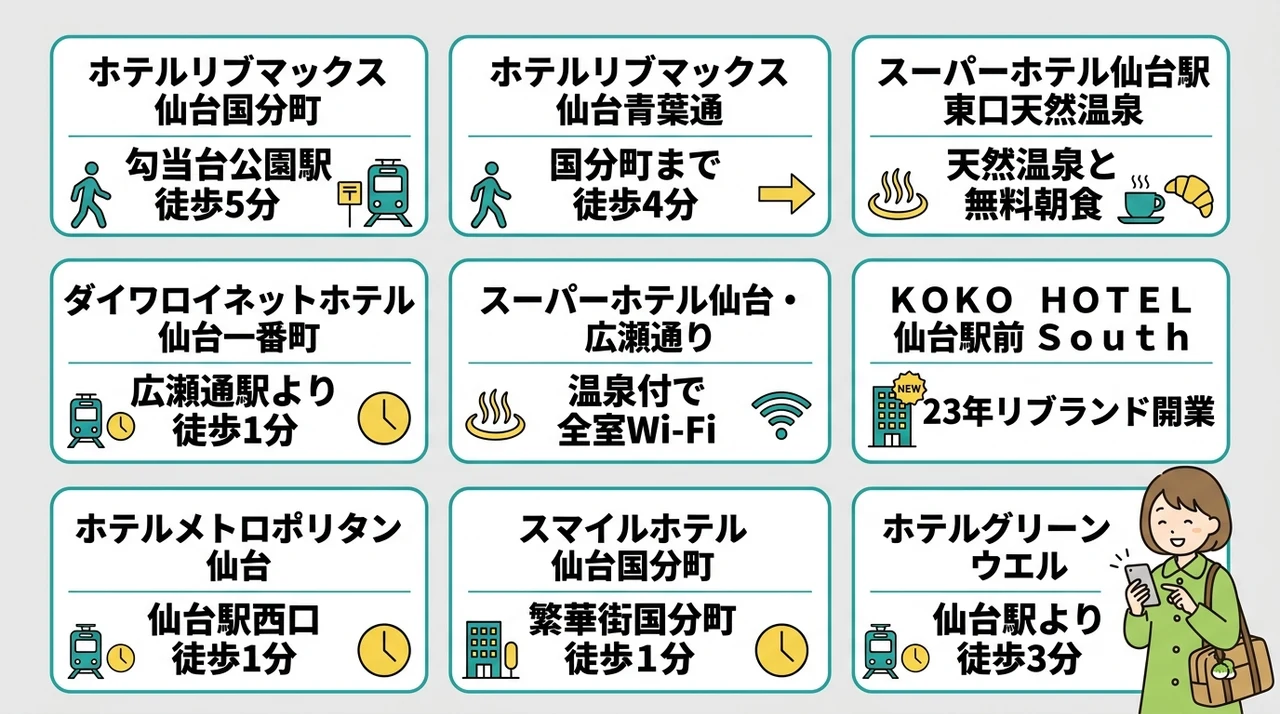 仙台で当日予約できる空室ありホテル9選