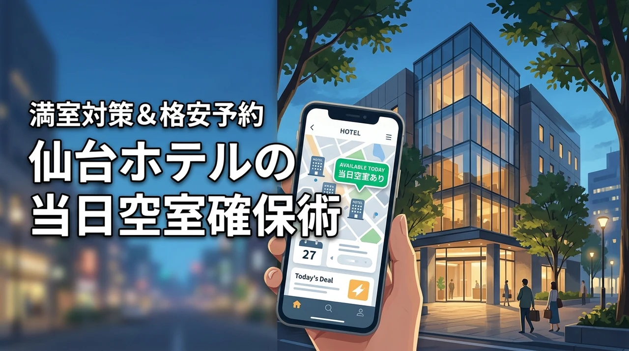 【必見】仙台でホテルの当日の空室を確保!満室時の対処法と格安プランの探し方