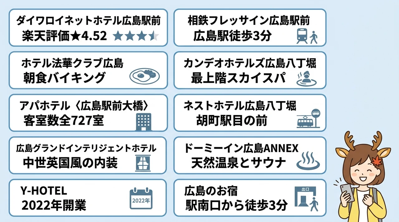広島のホテルで当日空室のあるおすすめ宿10選