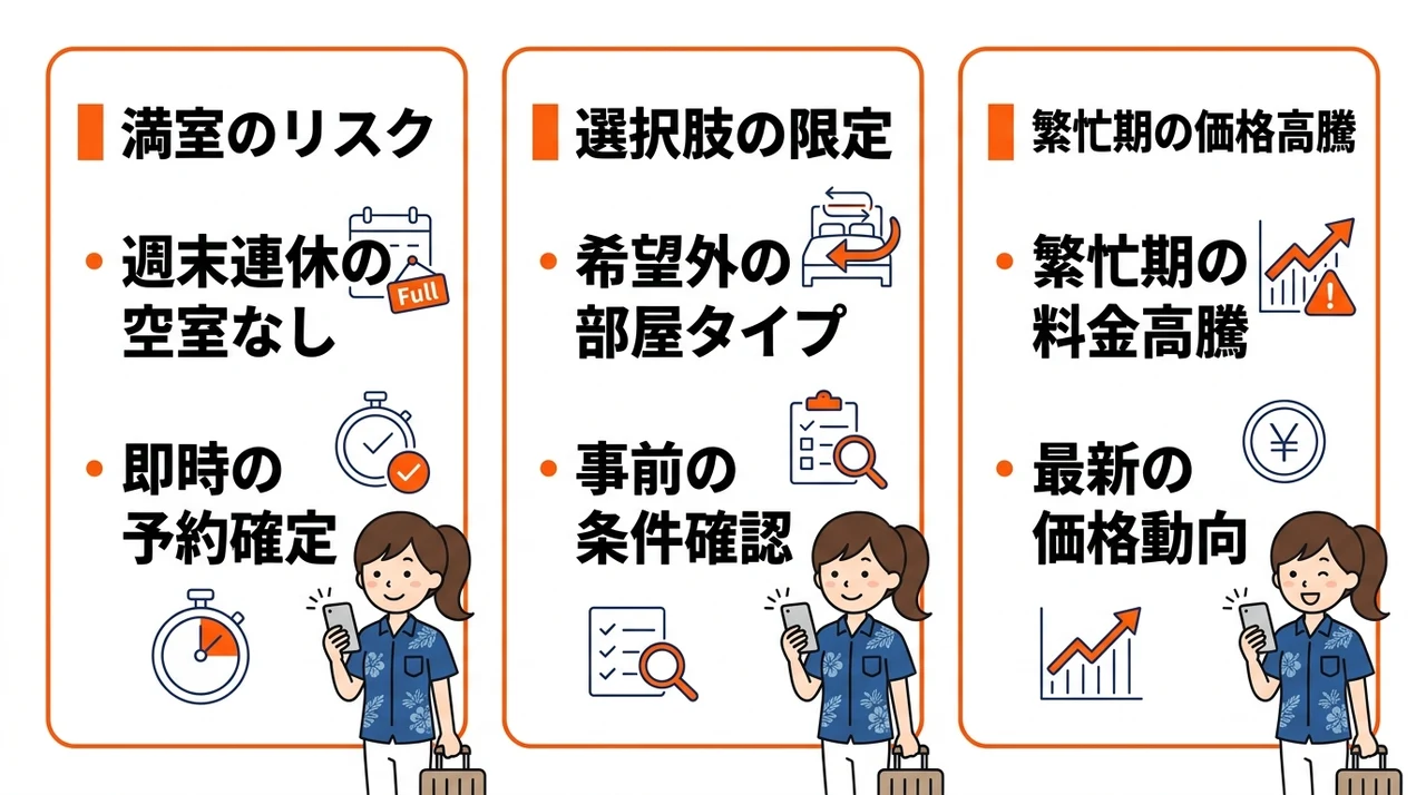 那覇で当日泊まる際のデメリット3つ