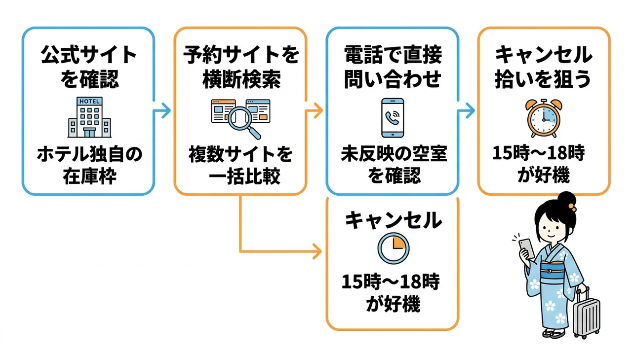 当日予約で確実に空室を確保する方法