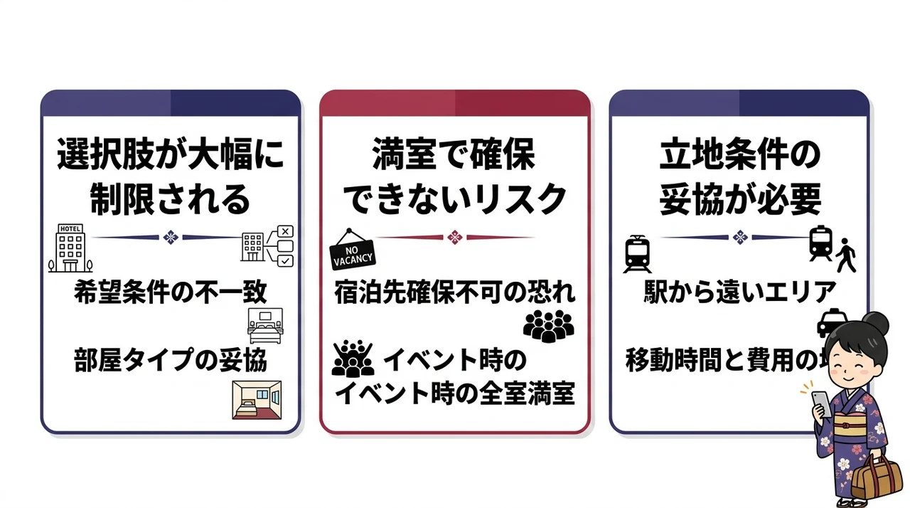 金沢のホテルを当日予約するデメリット3つ