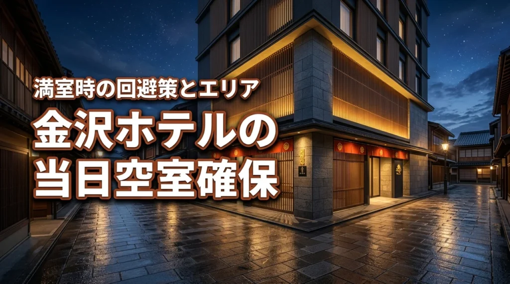 【金沢のホテルで当日の空室を即確保】満室時の回避策や代替エリアも紹介