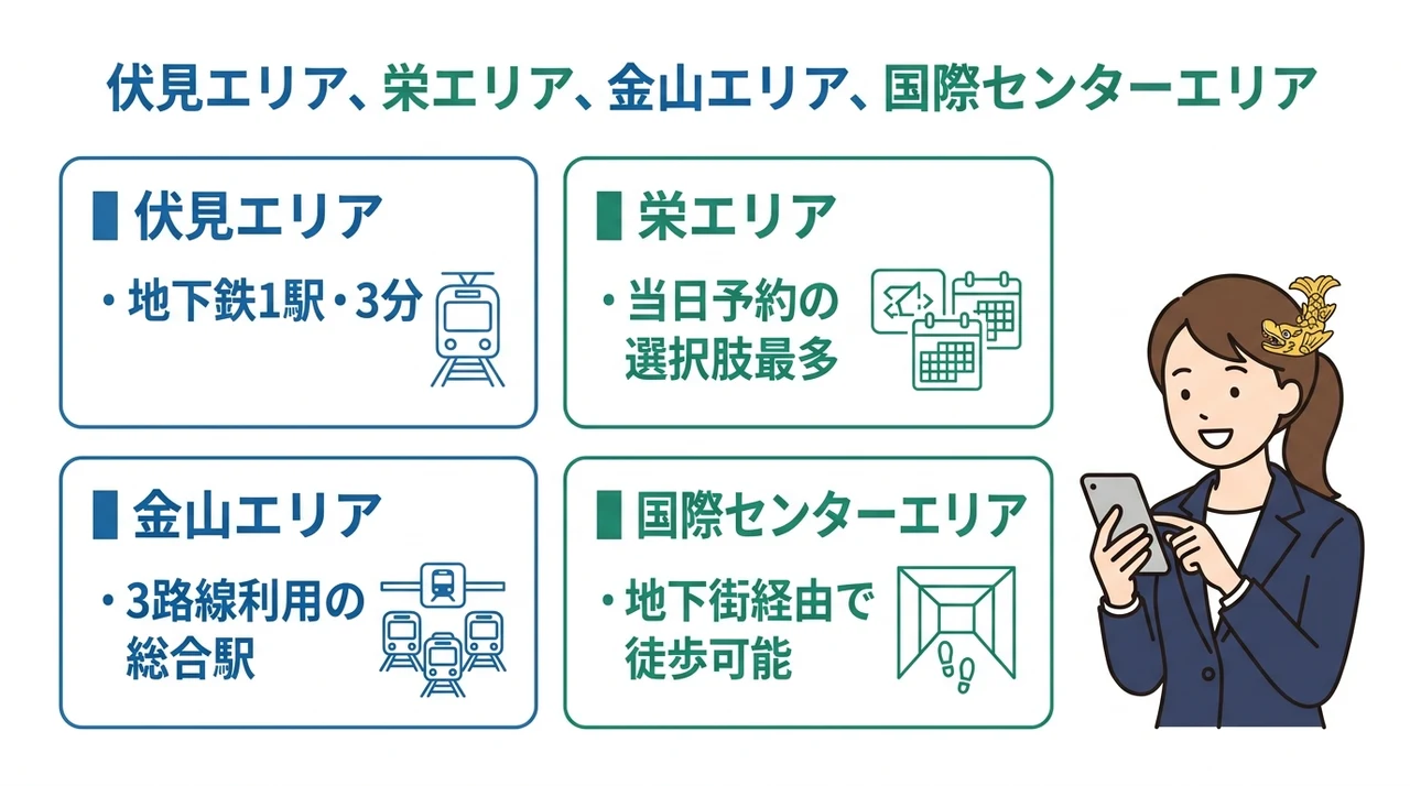 名駅が満室の時に便利な名古屋の穴場エリア