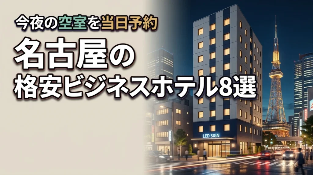 名古屋のビジネスホテルで今夜の空室を探す方法！【当日予約できる格安宿8選】