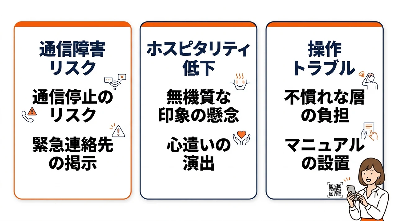 無人チェックイン導入で注意すべきデメリット3選