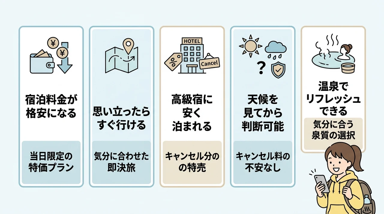 箱根で当日予約を利用するメリット5つ