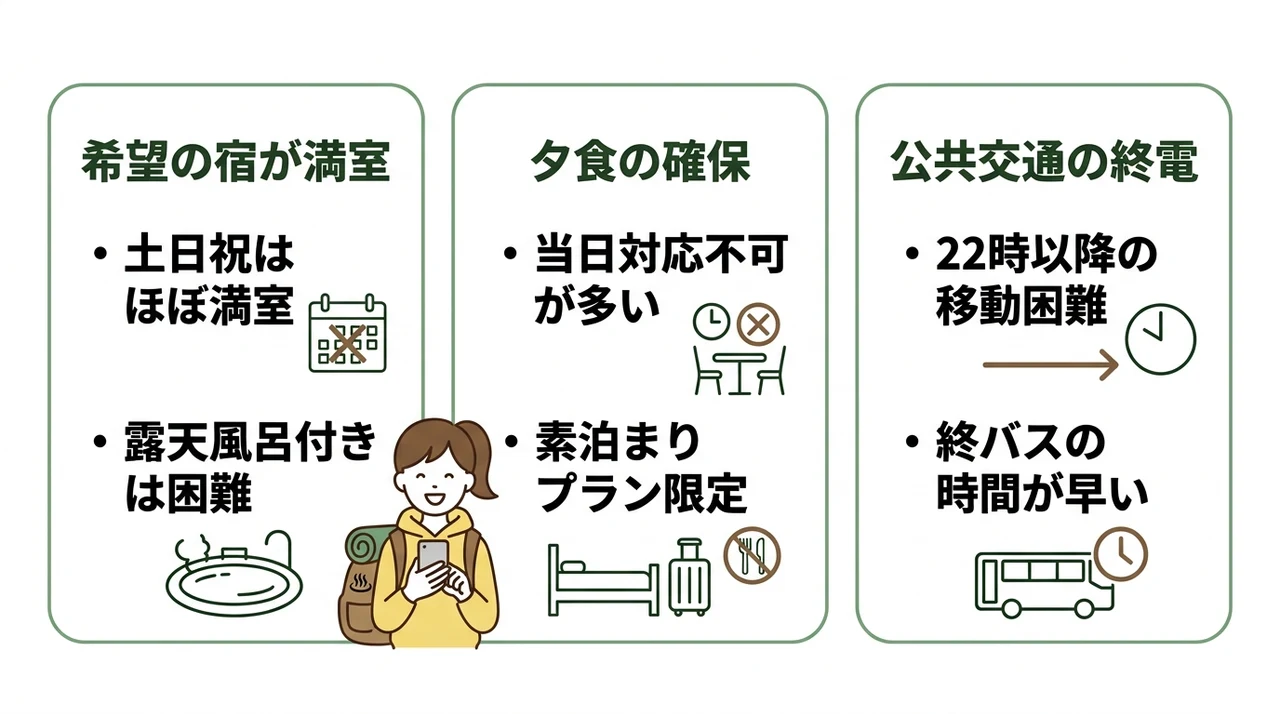 箱根で当日予約をするデメリット3つ