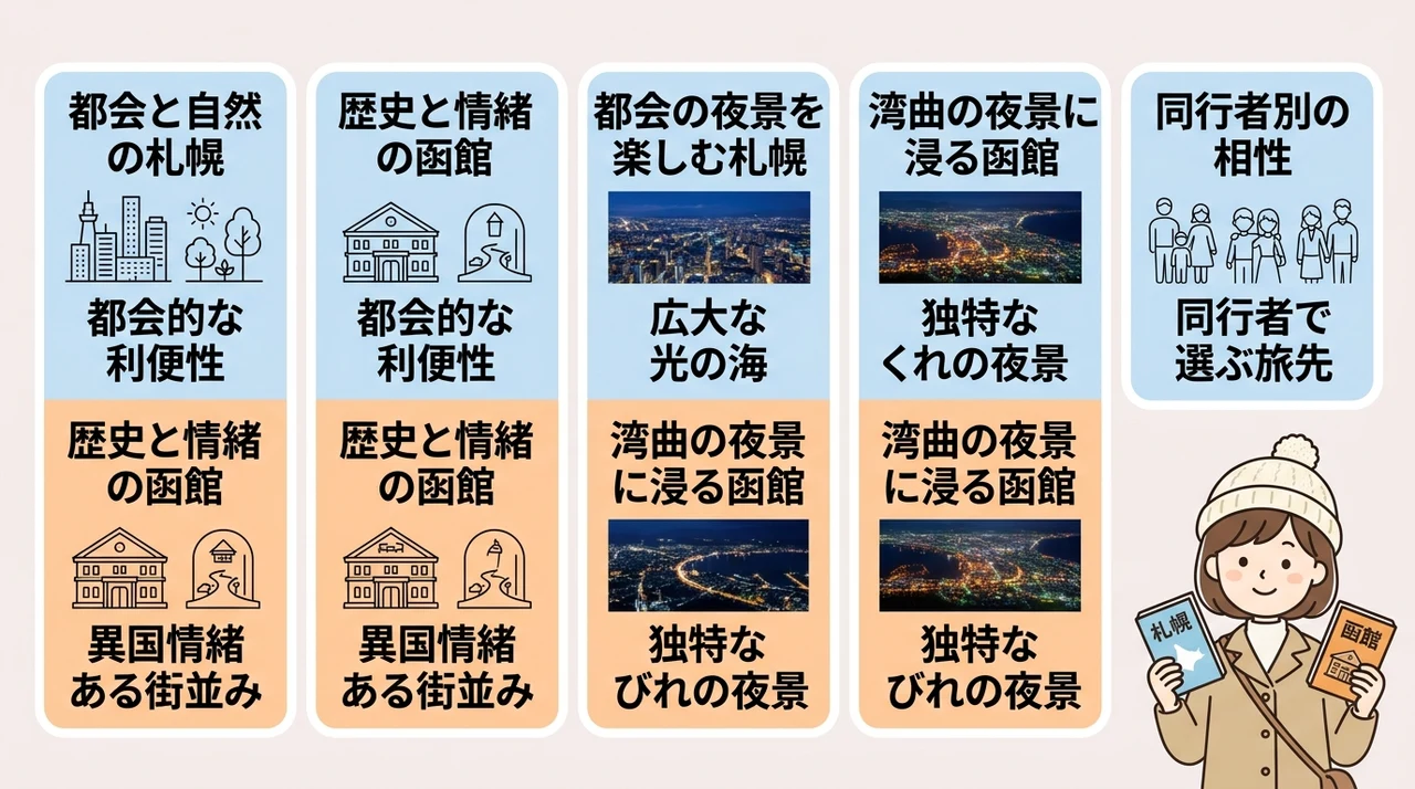 札幌と函館旅行はどっちがおすすめ?特徴を比較
