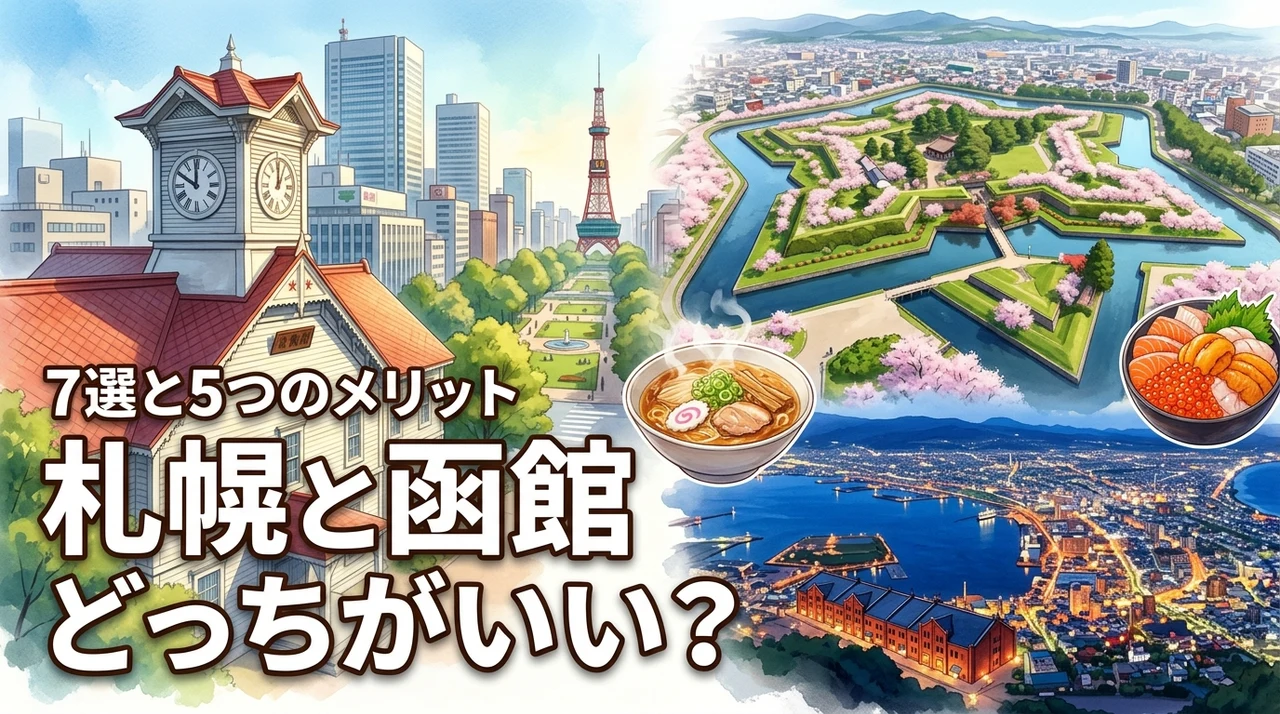 札幌と函館の旅行はどっちがいい?観光スポット7選や5つのメリットで魅力を比較