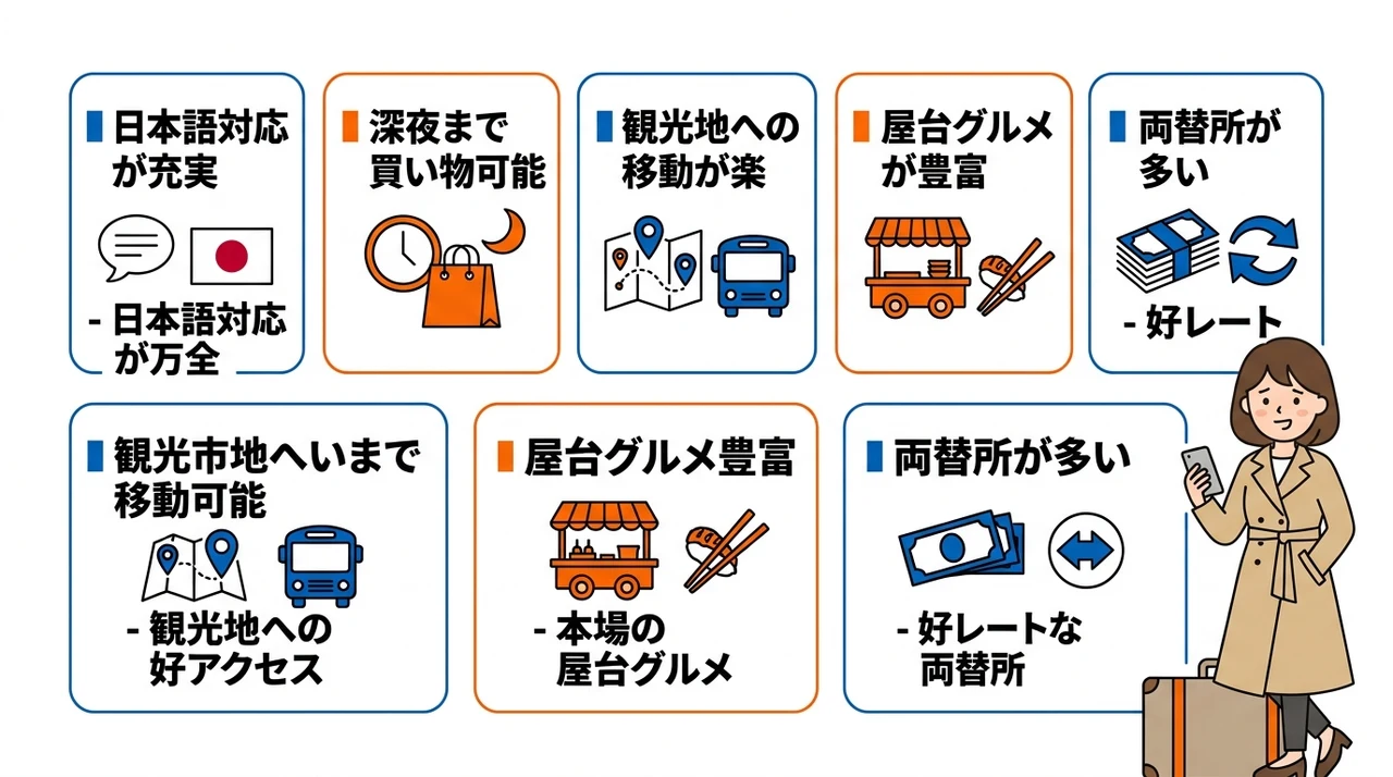 観光拠点として明洞や東大門に泊まるメリット5つ