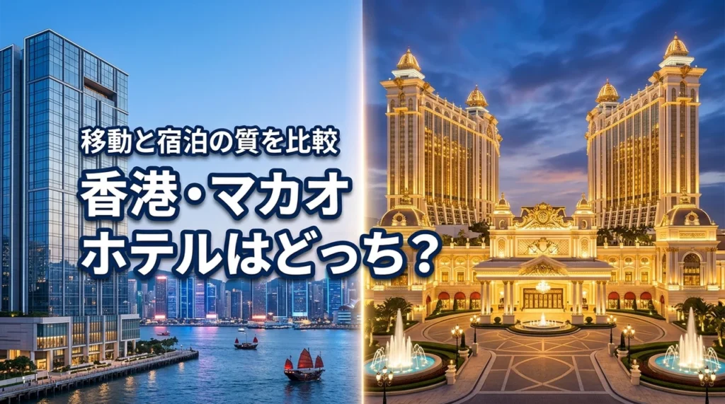 香港とマカオのホテルはどっちに泊まる？移動ルートや宿泊の質、利便性を徹底比較