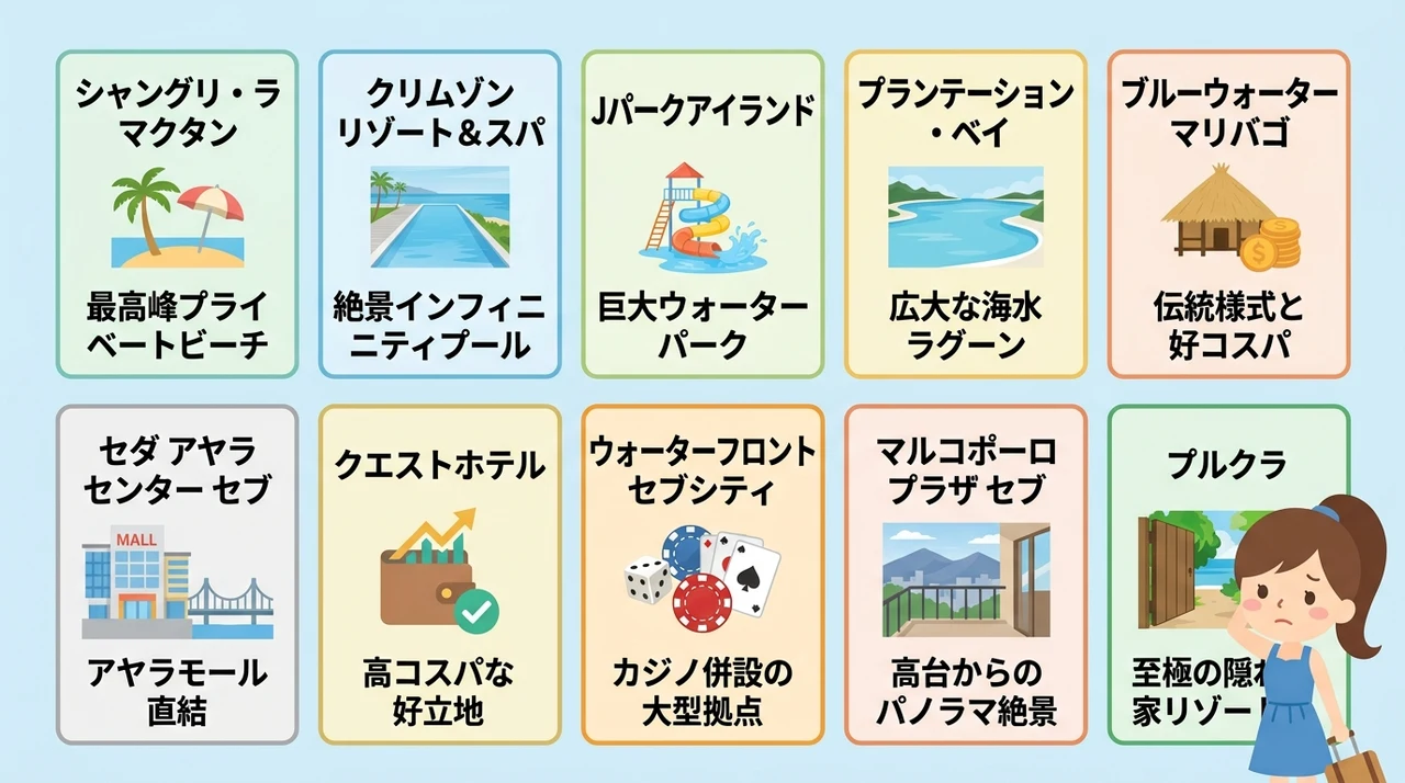 セブ島とマクタン島ホテルはどっち？おすすめ10選と比較