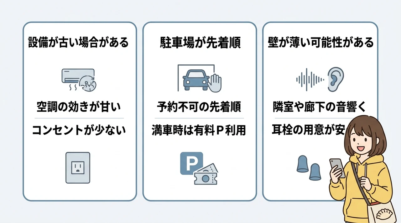 宇都宮の格安ホテルを利用するデメリット