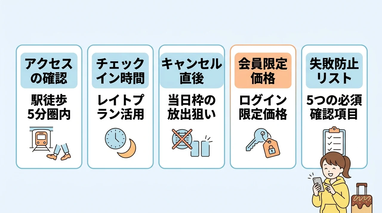 大阪のホテルを直前割で選ぶポイント