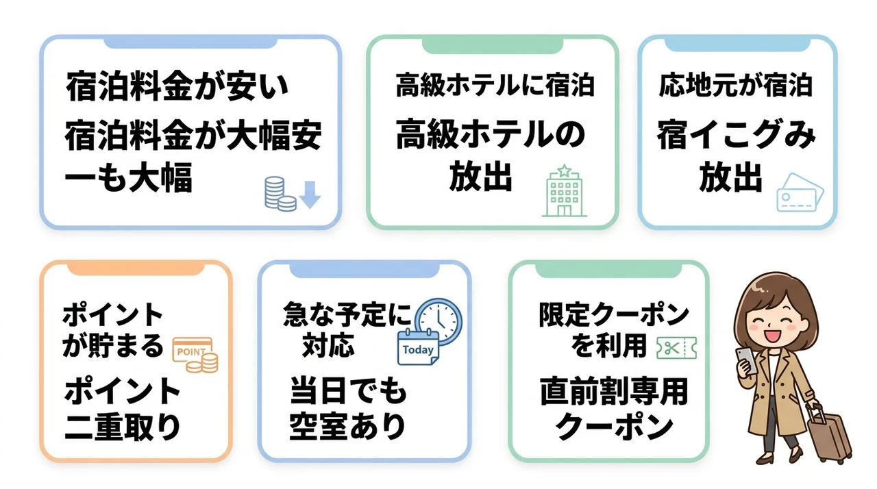 東京の直前割ホテルを利用するメリット5つ