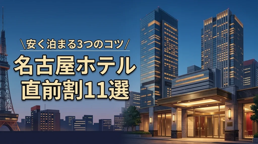 名古屋のホテルに直前割で安く泊まる3つのコツとおすすめ11選を公開