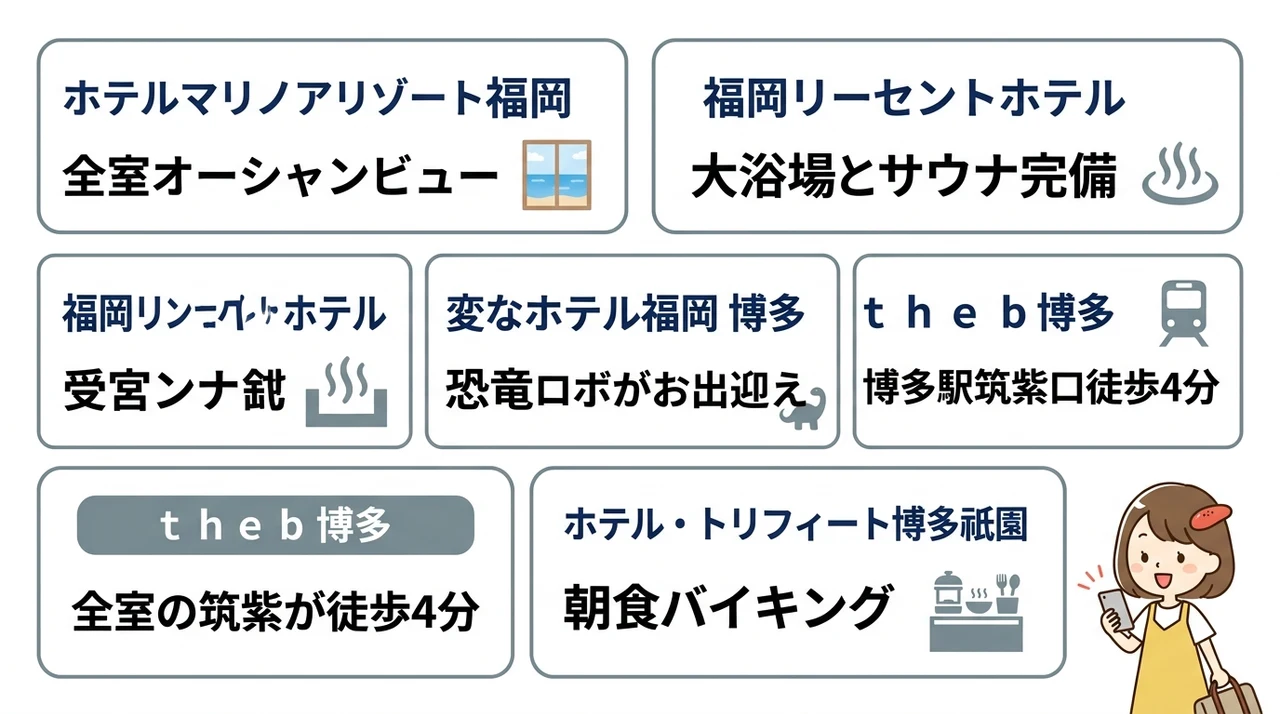 福岡でホテルを直前割で予約できるおすすめ宿5選