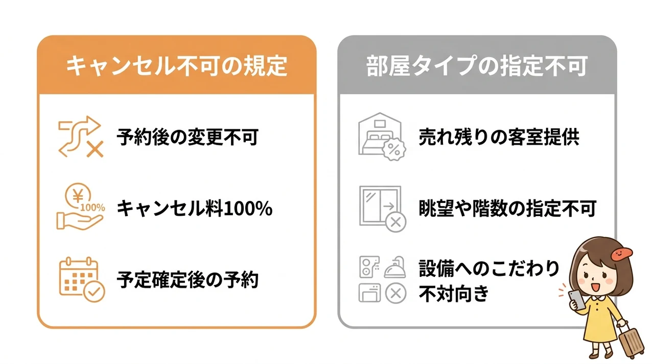 福岡のホテルで直前割プランを利用するデメリット2つ