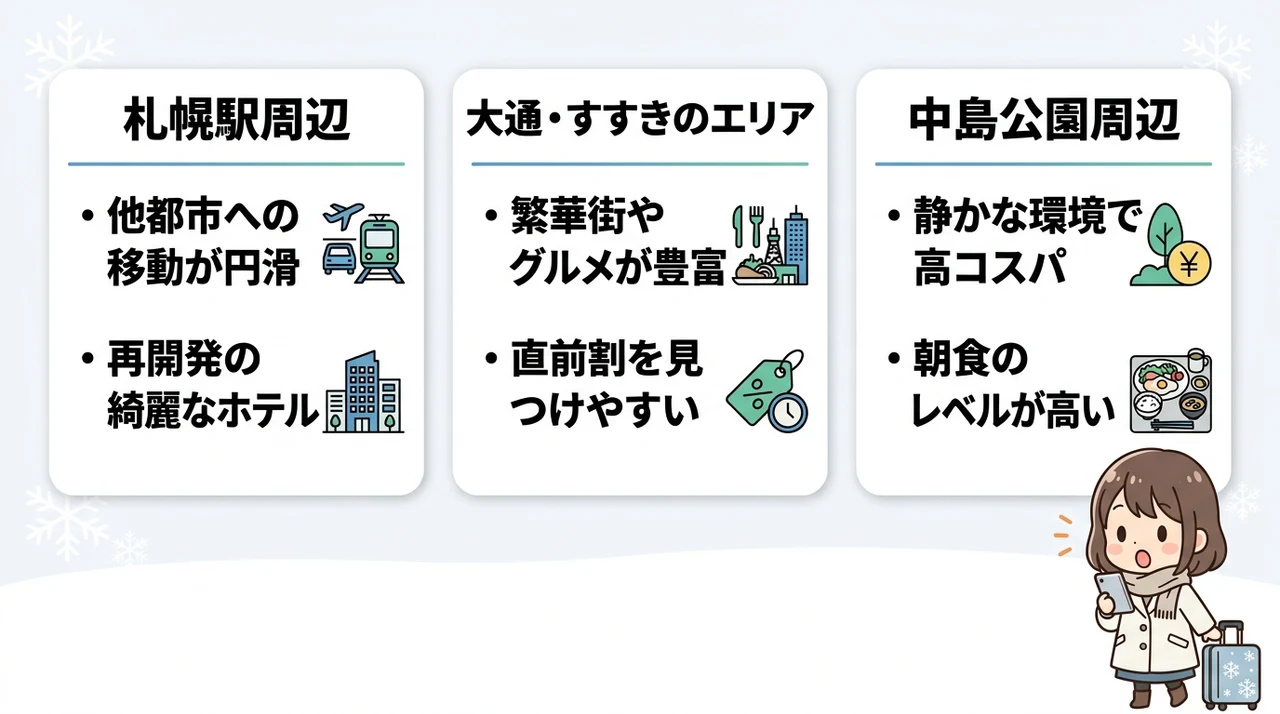 目的に合わせた宿泊エリアの選び方
