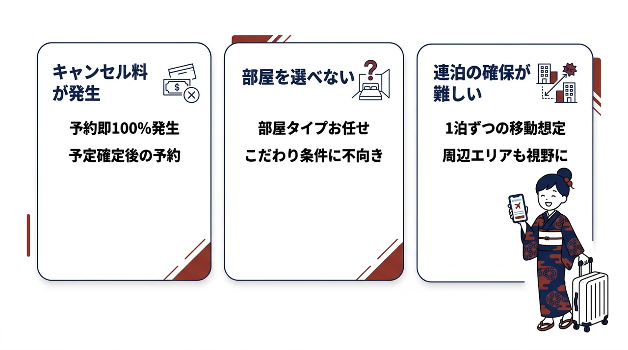 京都のホテル直前割プランを利用する際の注意点3つ