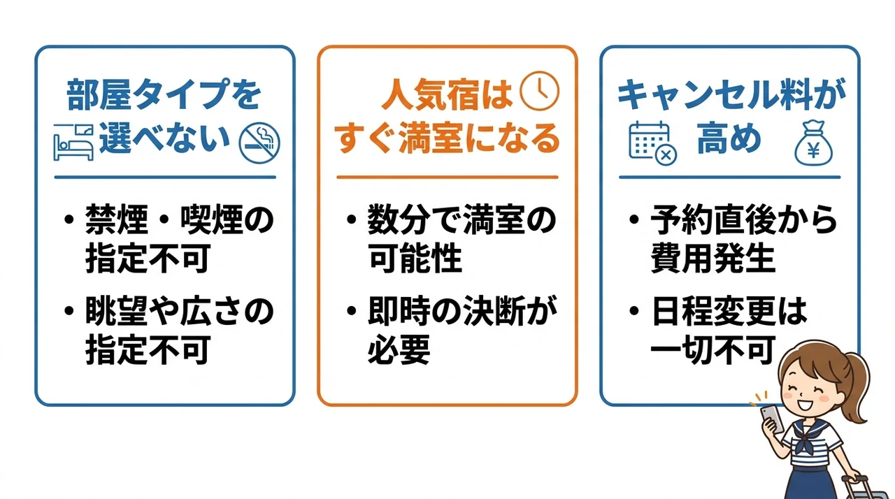 直前割プランを利用する際のデメリット3つ