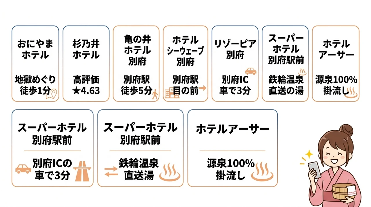 別府で旅館の当日空室を予約できるおすすめ宿7選