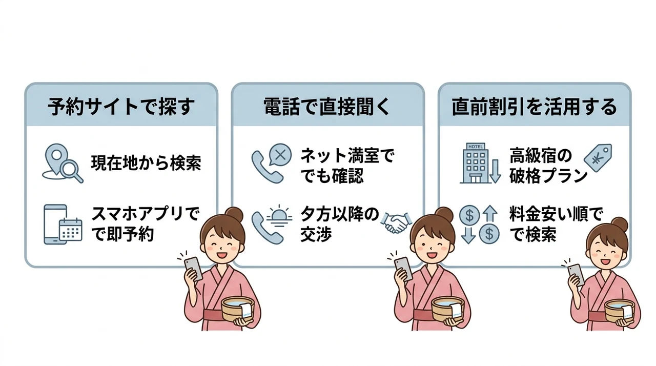 別府で当日予約の空室を効率よく探す方法