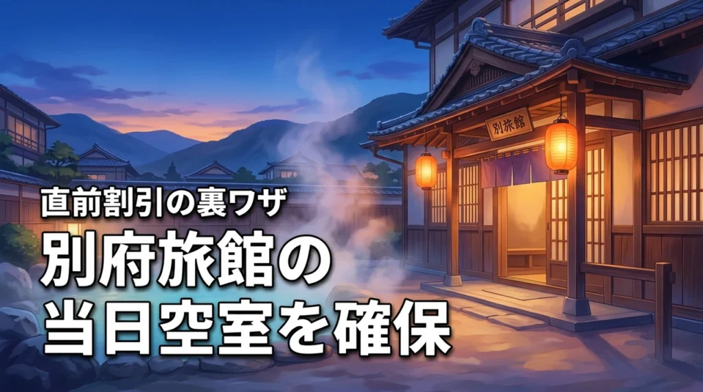 【別府】旅館の当日空室を今すぐ確保！直前割引でお得に泊まる裏ワザを公開