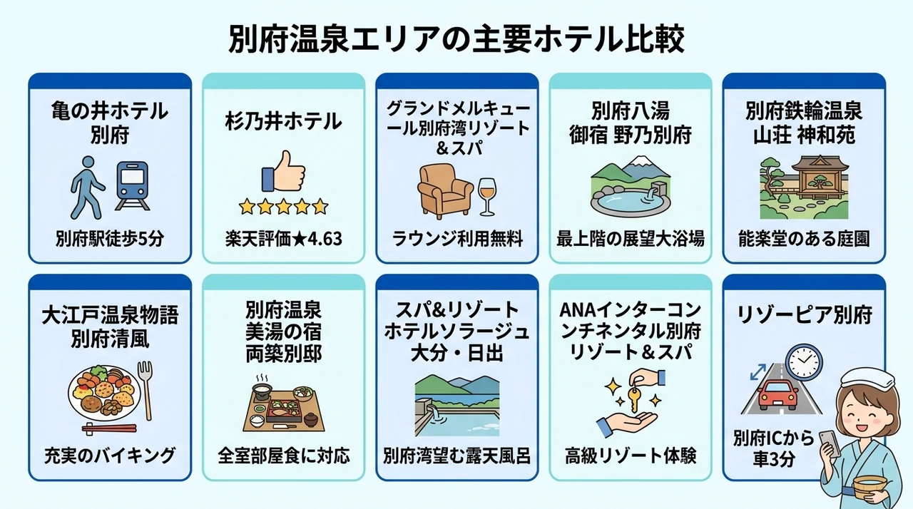 別府温泉で今夜泊まれる当日予約可能な宿10選