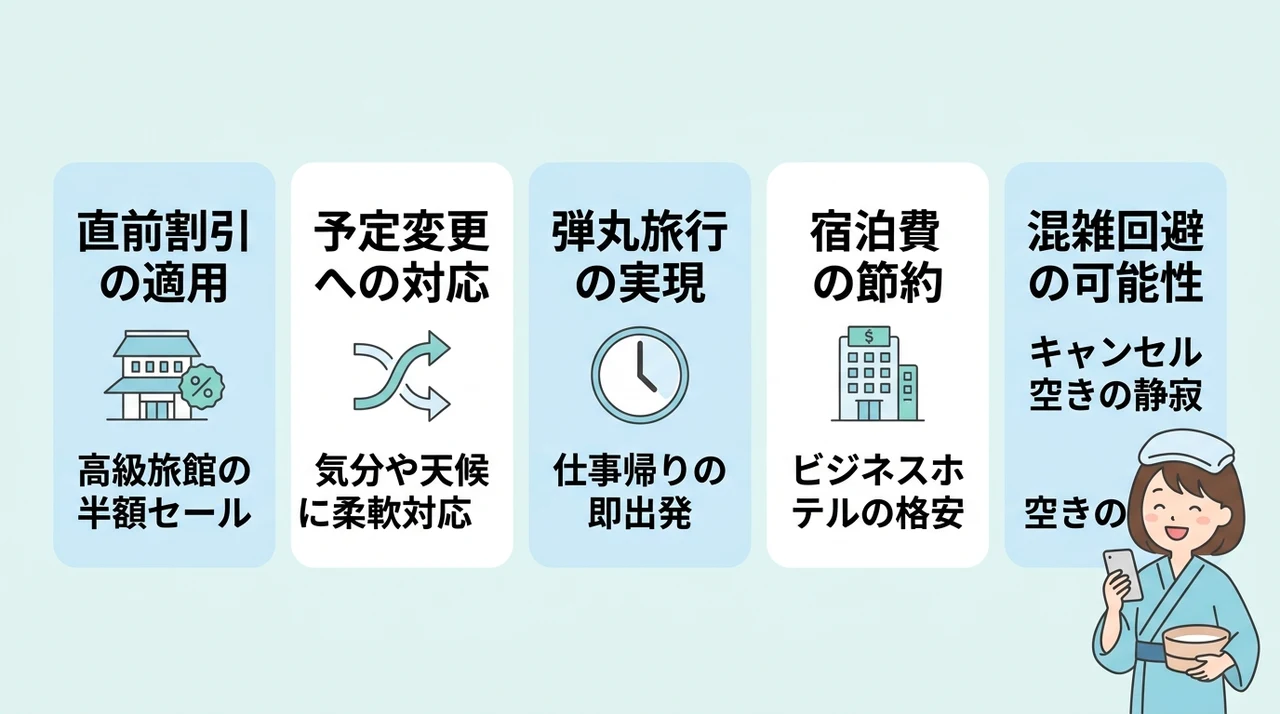 直前予約で別府の温泉に宿泊するメリット5つ