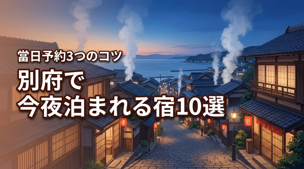 別府の温泉で今夜泊まれる宿10選！当日予約を確実に成功させる3つのコツ