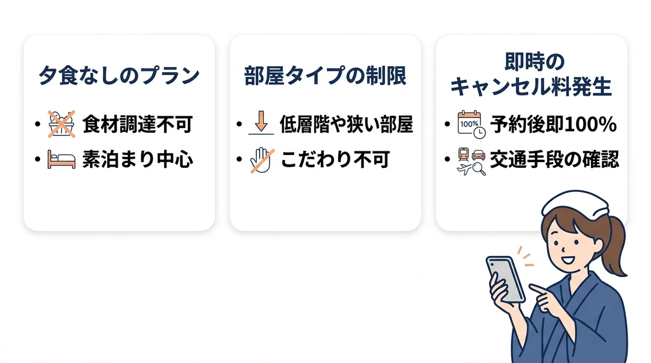 草津で旅館を当日予約する際のデメリット3つ