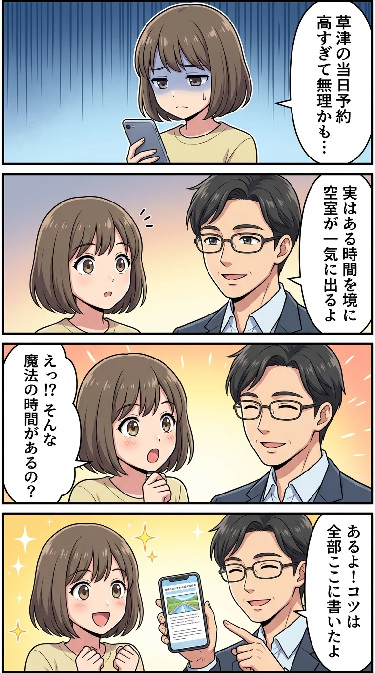 草津 旅館 当日 空室